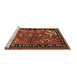 Sideview of Machine Washable Persian Brown Traditional Rug, wshtr3002brn