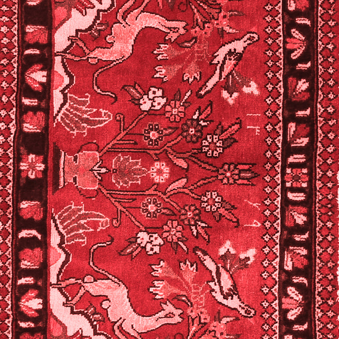 Machine Washable Persian Red Traditional Rug, wshtr3002red
