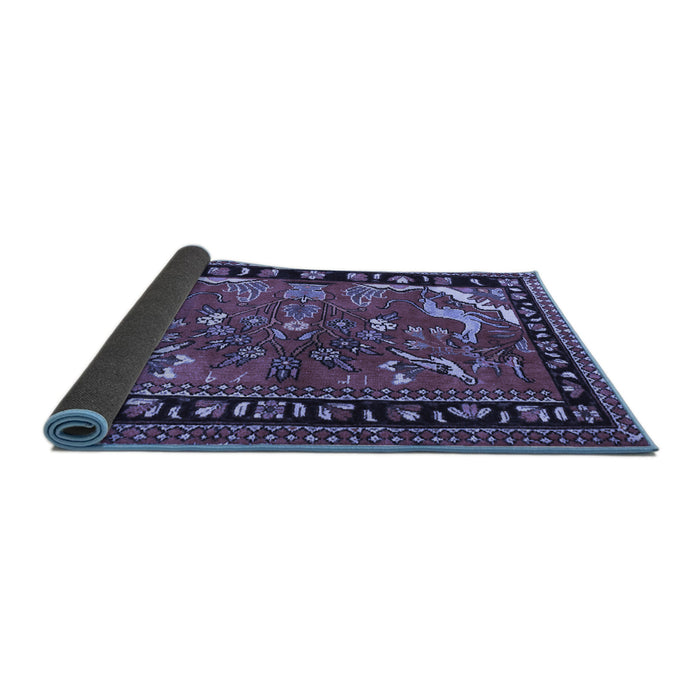 Sideview of Persian Blue Traditional Rug, tr3002blu