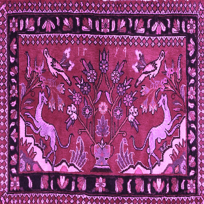 Square Persian Purple Traditional Rug, tr3002pur