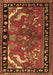 Machine Washable Persian Brown Traditional Rug, wshtr3002brn