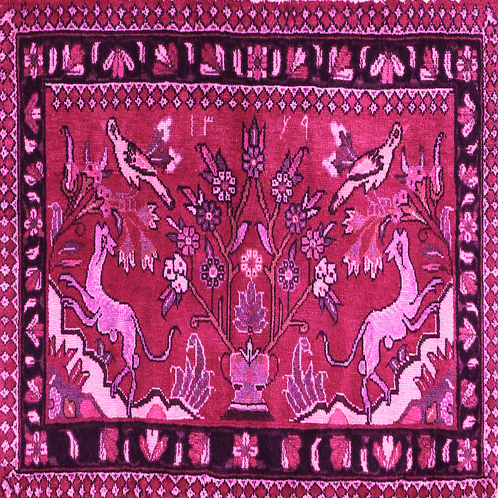 Square Persian Pink Traditional Rug, tr3002pnk
