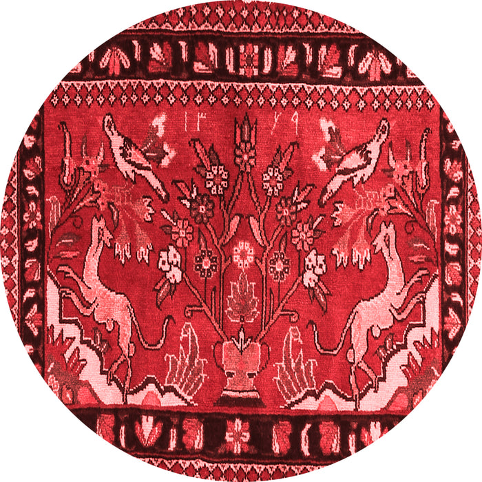 Machine Washable Persian Red Traditional Rug, wshtr3002red