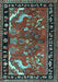 Machine Washable Persian Light Blue Traditional Rug, wshtr3002lblu