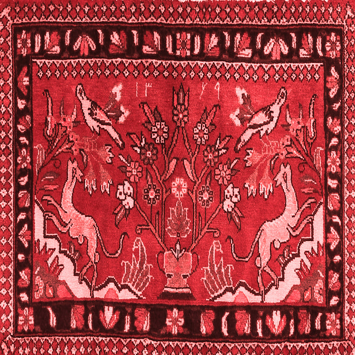 Machine Washable Persian Red Traditional Rug, wshtr3002red