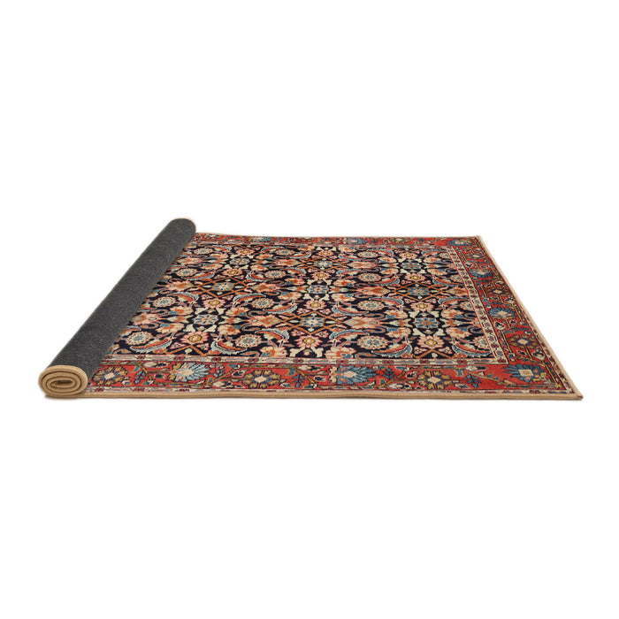 Sideview of Traditional Brown Red Persian Rug, tr3003