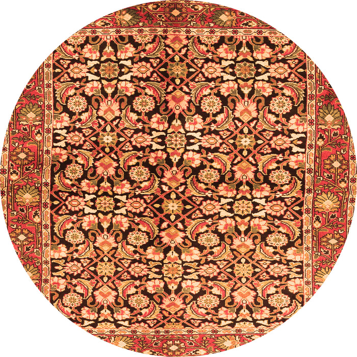 Square Persian Orange Traditional Rug, tr3003org