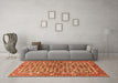 Machine Washable Persian Orange Traditional Area Rugs in a Living Room, wshtr3003org