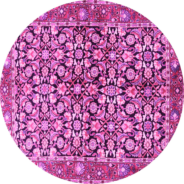 Round Persian Pink Traditional Rug, tr3003pnk
