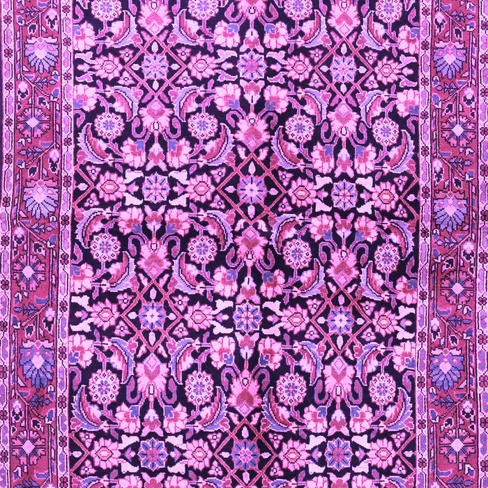 Machine Washable Persian Purple Traditional Area Rugs, wshtr3003pur