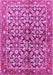 Machine Washable Persian Pink Traditional Rug, wshtr3003pnk