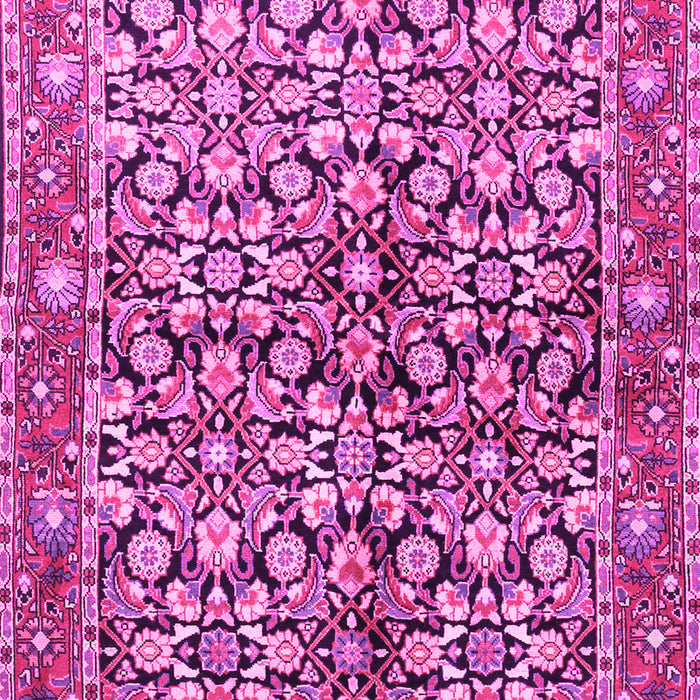 Machine Washable Persian Pink Traditional Rug, wshtr3003pnk