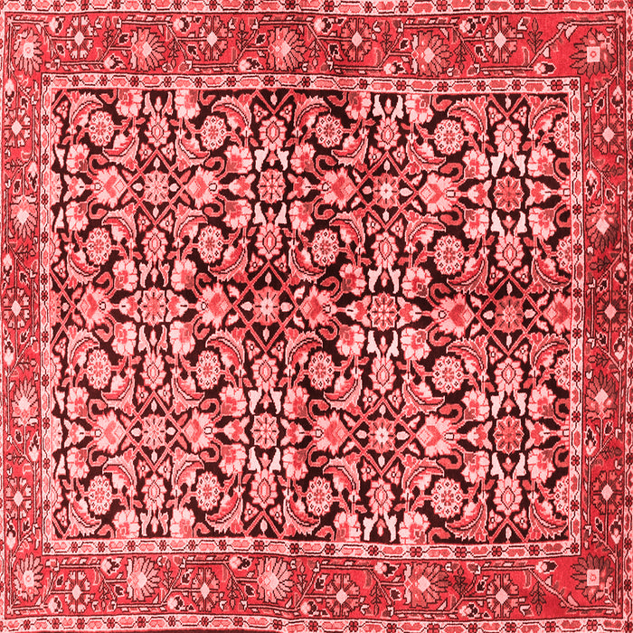 Machine Washable Persian Red Traditional Rug, wshtr3003red