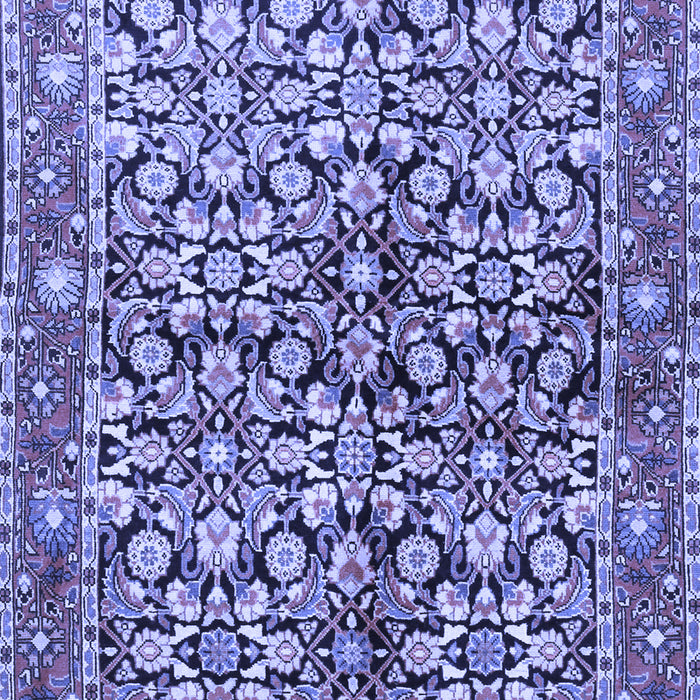 Machine Washable Persian Blue Traditional Rug, wshtr3003blu
