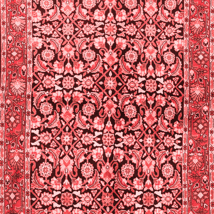 Machine Washable Persian Red Traditional Rug, wshtr3003red