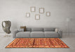 Machine Washable Persian Orange Traditional Area Rugs in a Living Room, wshtr3004org