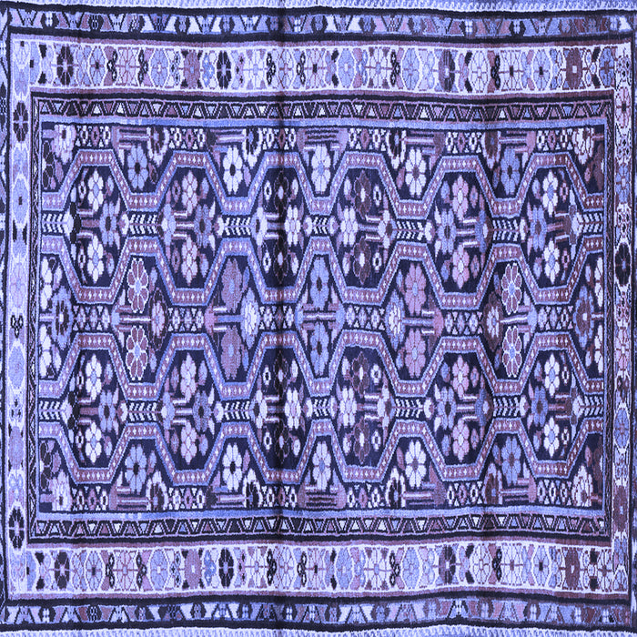 Square Persian Blue Traditional Rug, tr3004blu