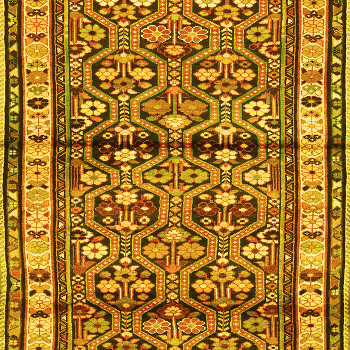 Machine Washable Persian Yellow Traditional Rug, wshtr3004yw