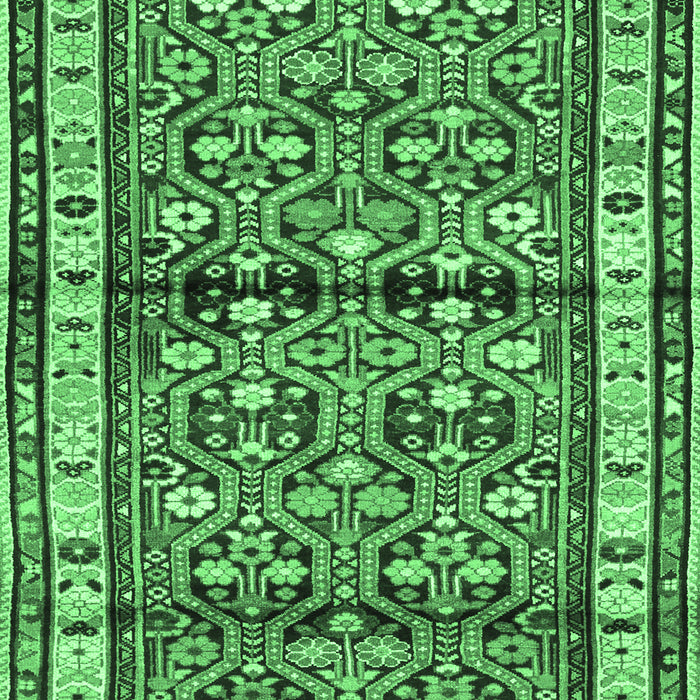 Machine Washable Persian Emerald Green Traditional Area Rugs, wshtr3004emgrn
