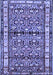 Machine Washable Persian Blue Traditional Rug, wshtr3004blu