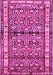 Machine Washable Persian Pink Traditional Rug, wshtr3004pnk