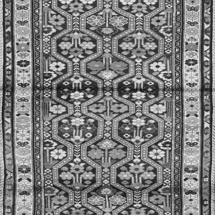 Serging Thickness of Machine Washable Persian Gray Traditional Rug, wshtr3004gry