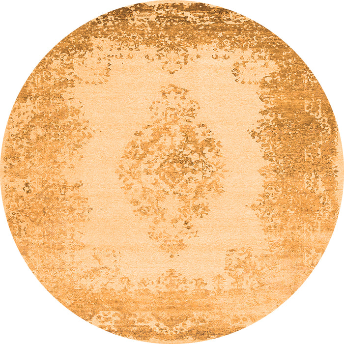 Machine Washable Persian Orange Traditional Area Rugs, wshtr3005org