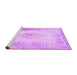 Sideview of Machine Washable Persian Purple Traditional Area Rugs, wshtr3005pur