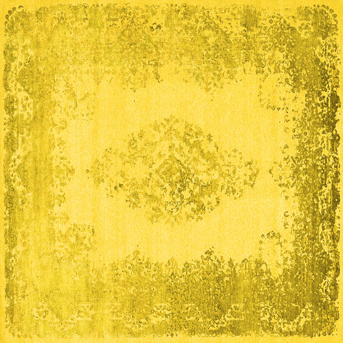 Square Persian Yellow Traditional Rug, tr3005yw