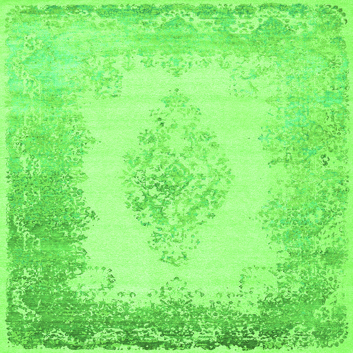 Serging Thickness of Persian Green Traditional Rug, tr3005grn