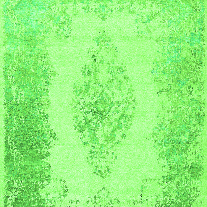 Serging Thickness of Machine Washable Persian Green Traditional Area Rugs, wshtr3005grn