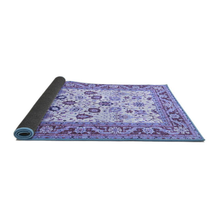 Sideview of Oriental Blue Traditional Rug, tr3006blu