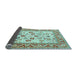 Sideview of Oriental Light Blue Traditional Rug, tr3006lblu