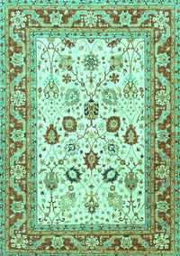 Oriental Turquoise Traditional Rug, tr3006turq