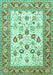 Oriental Turquoise Traditional Rug, tr3006turq