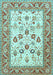 Machine Washable Oriental Light Blue Traditional Rug, wshtr3006lblu