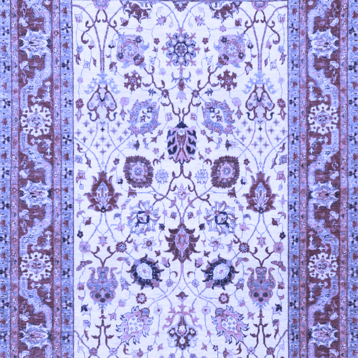 Machine Washable Oriental Blue Traditional Rug, wshtr3006blu
