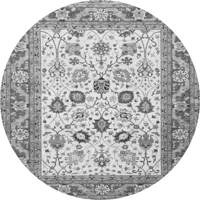 Machine Washable Oriental Gray Traditional Rug, wshtr3006gry