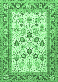 Oriental Emerald Green Traditional Rug, tr3006emgrn