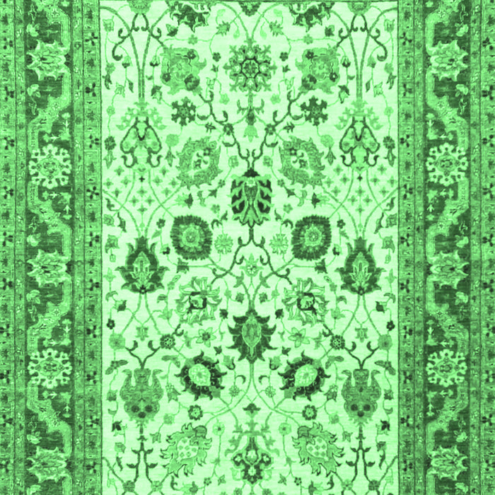Oriental Emerald Green Traditional Rug, tr3006emgrn