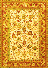 Oriental Yellow Traditional Rug, tr3006yw