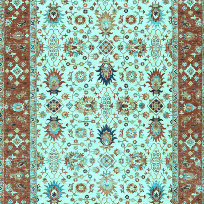 Oriental Light Blue Traditional Rug, tr3007lblu