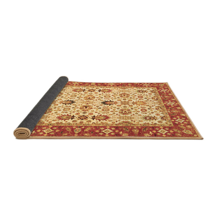 Sideview of Oriental Brown Traditional Rug, tr3007brn