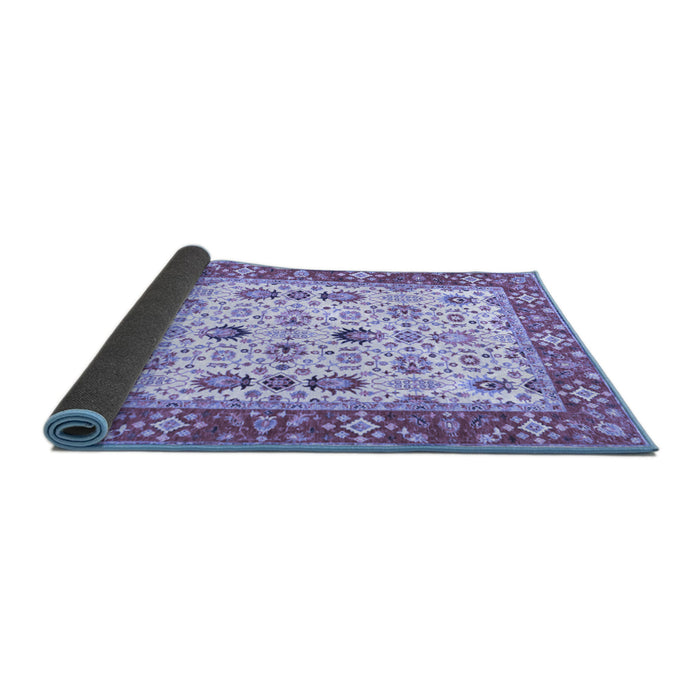 Sideview of Oriental Blue Traditional Rug, tr3007blu
