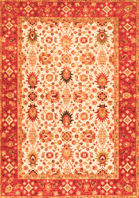 Oriental Orange Traditional Rug, tr3007org