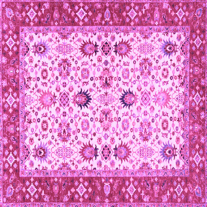 Square Oriental Purple Traditional Rug, tr3007pur