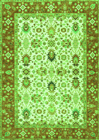 Oriental Green Traditional Rug, tr3007grn