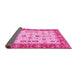 Sideview of Oriental Pink Traditional Rug, tr3007pnk