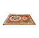 Sideview of Machine Washable Traditional Red Rug, wshtr3008