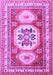 Machine Washable Geometric Purple Traditional Area Rugs, wshtr3008pur